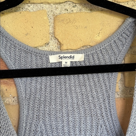 Splendid Bluish Gray Knit Tank Top - Picture 2 of 4